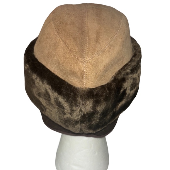 Vintage Union Made Suede Leather Russian Winter Hat Medium - Picture 4 of 14